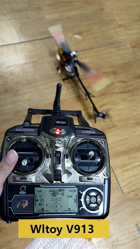 Wltoys V913 2.4g 4ch Single-propeller 70cm Rc Helicopter Built-in Gyro ...