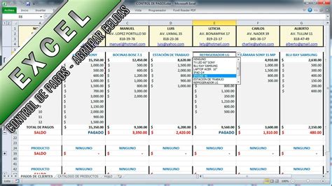 Como Hacer Una Lista De Pagos En Excel Image To U