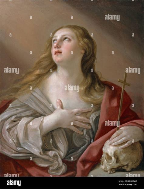 The Penitent Magdalene Circa 1635 Baroque By Guido Reni Stock Photo