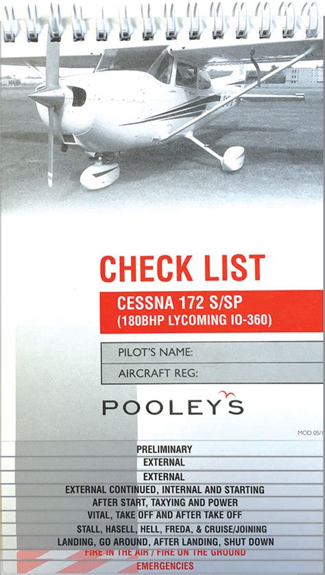 Aircraft Checklists Guides Cessna 172 S SP NCL032 Cessna 172 S