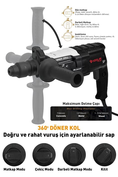 ASSUR PLUS Pro METAL ŞANZIMAN Kırıcı Delici Darbeli Matkap 2 28mm HILTI