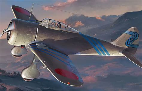 Wallpaper Art Airplane Aviation Ww2 Nate Nakajima Ki 27 Images For