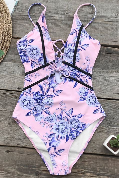 Cupshe Perfect Time Print One Piece Swimsuit One Piece Women