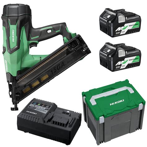 Hikoki 18v Brushless Da Series 65mm Finish Nailer Kit With Batteries