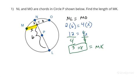 Finding The Lengths Of Two Chords Intersecting In The Interior Of A