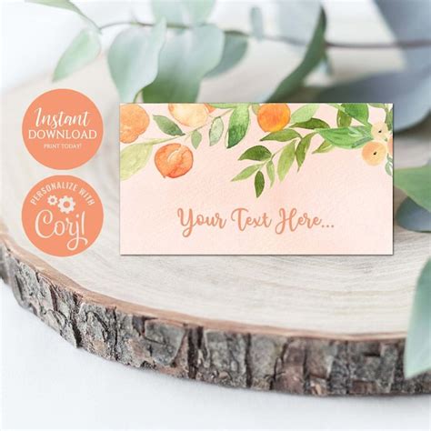 Peach Labels Etsy