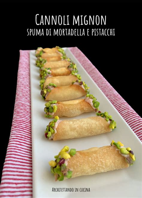 Cannoli Mignon Mousse Di Mortadella E Pistacchi Ricetta Ed