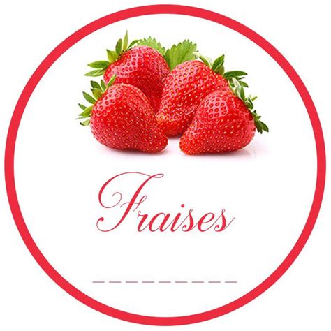 Tiquettes Rondes Fraises X Mon Bio Jardin