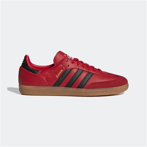 Adidas Original Herren Samba Team Schuhe In Rot Und Schwarz Ebay