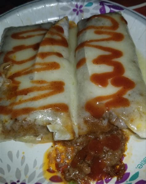 Classing Up Frozen Burritos With Pre Sliced Cheese And Leftover Diablo