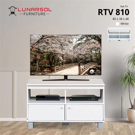 Jual Meja Tv Rak Tv Minimalis Rubik Olympic Putih Shopee Indonesia