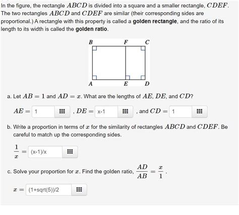 Solved In The Figure The Rectangle Abcd Is Divided Into A Chegg