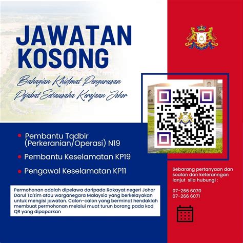 Iklan Jawatan Pejabat Setiausaha Kerajaan Johor Suk Johor Jobs Hub