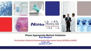 Phase Appropriate Method Validation Aryo Boston Nitto Ppt