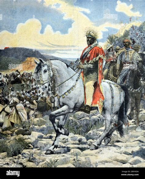 L Imperatore Negus Menelik Ii D Etiopia Alla Battaglia Di Adwa