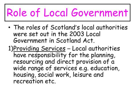 Roles And Responsibilities Of Local Government In Education