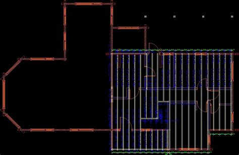 Wooden House Mezzanine Structure DWG Block For AutoCAD Designs CAD