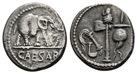 C Julius Caesar 44 v Chr AR Denar 49 v Chr Lagermünzstätte 3