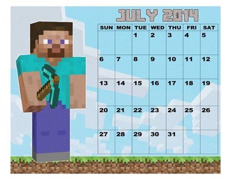 Printable Minecraft Papercraft Printable Calendar The Best Porn Website