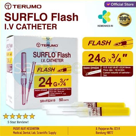 Jual Terumo Surflo Flash Iv Catheter Jarum Infus G X Satuan Di