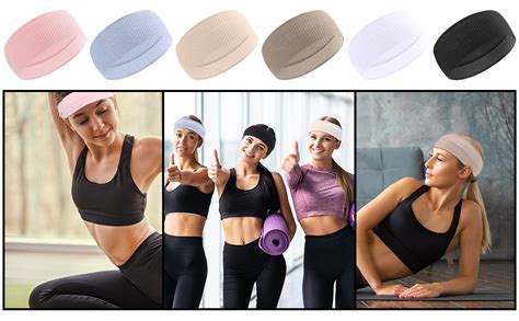 6 Stück Haarband Damen Stirnbänder Damen Yoga Headbands Elastische