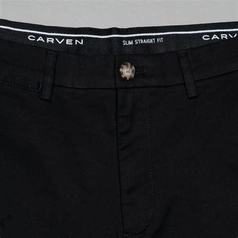 Pantal N Negro Estructura Plana Marca Carven Slim Emporium