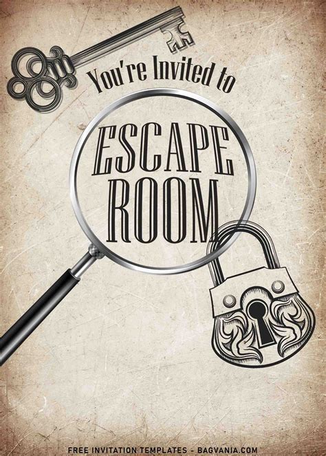 Escape Room Invitation Template Free Web Printable Escape Room Surprise Reveal Ticket T