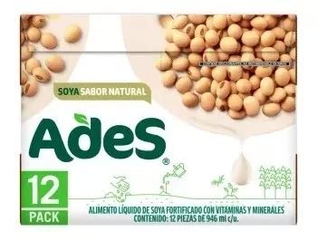 Ades Bebida De Soya Vainilla 946ml 12 Piezas Meses Sin Intereses