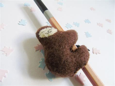 Sloth Pencil Topperhugger Felt Plush Etsy