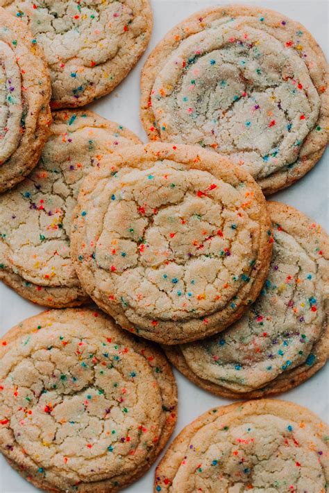 Chewy Birthday Cake Sugar Cookies - The Sweet and Simple Kitchen