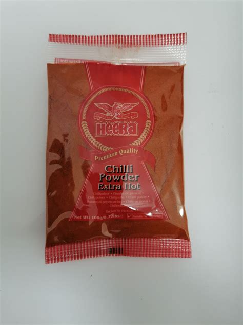 HEERA CHILLI POWDER EXTRA HOT 100G Myspiceshop Co Uk