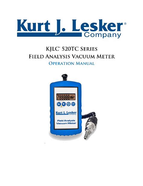 PDF Field Analysis Vacuum Meter Kurt J Lesker Company DOKUMEN TIPS