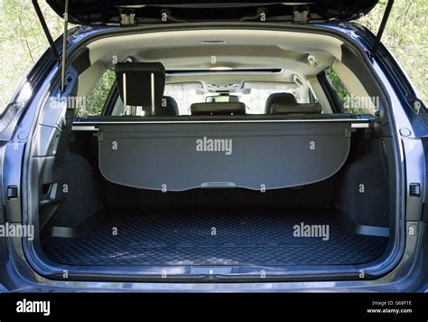 Subaru Outback With Open Tailgate Stock Photo Alamy