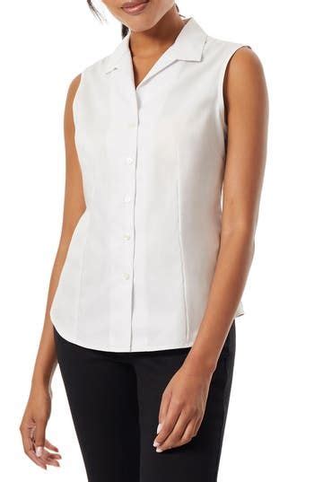 Jones New York Sleeveless Cotton Blouse Nordstrom Em 2024 Possibilidades