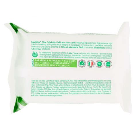 Aloe Bellezza Naturale Salviette Delicate Struccanti Pz Equilibra