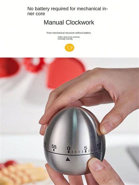 Stainless Steel Kitchen Timer Clock Cooking Reminder With Mechanical