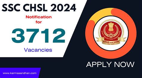 SSC CHSL 2024 Notification For 3712 Vacancies OUT Apply Online For LDC