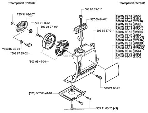 Husqvarna 322 L 2002 01 Parts Diagram For Starter