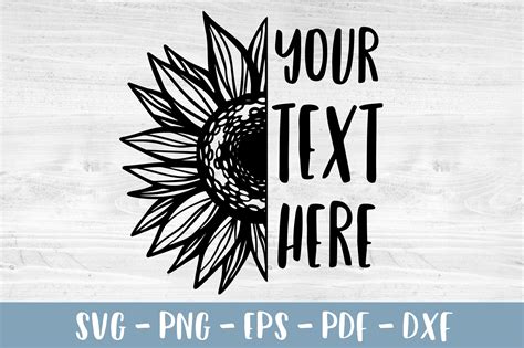 Half Sunflower Svg Sunflower Png Sunflower Clipart Cutting 740737