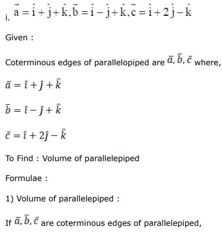 Find The Volume Of The Parallelepiped Whose Conterminous Edges Are