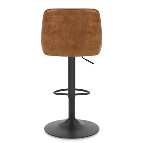 Melbourne Real Leather Stool Antique Brown Atlantic Shopping