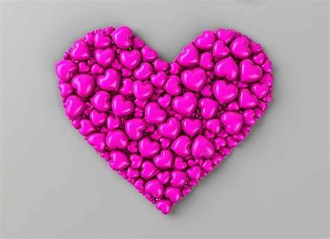 Premium AI Image A Heart Shaped Object With Pink Hearts On It