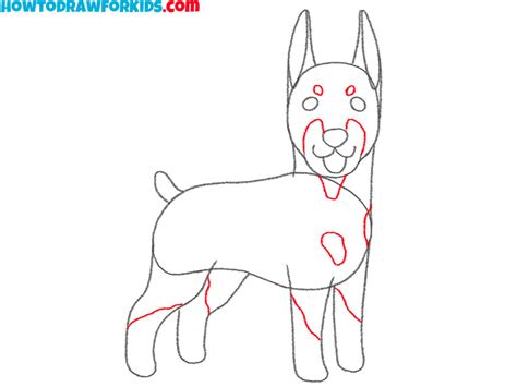 How To Draw A Doberman Step By Step Drawing Tutorial For Kids