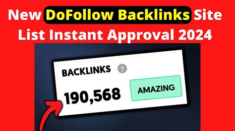 New Dofollow Backlinks Site List Instant Approval Backlinks Youtube