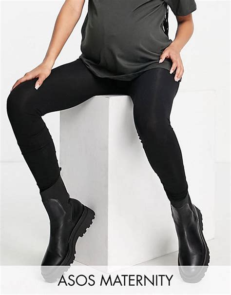 Asos Design Maternity Over The Bump Premium Supersoft Leggings In