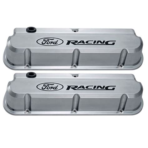 Ford Performance Valve Cover Slant Edge Polished Ford Racing Pair 289302351w Ford Racing