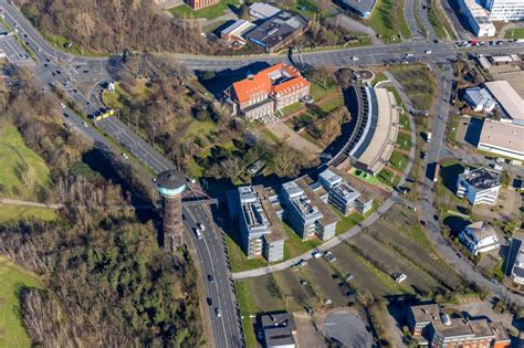 Oberhausen aus der Vogelperspektive Gebäudekomplex des Instituts des