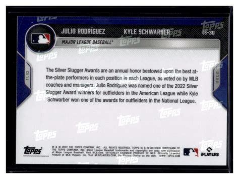 2022 Topps Now Offseason OS 30 Julio Rodriguez Kyle Schwarber Base