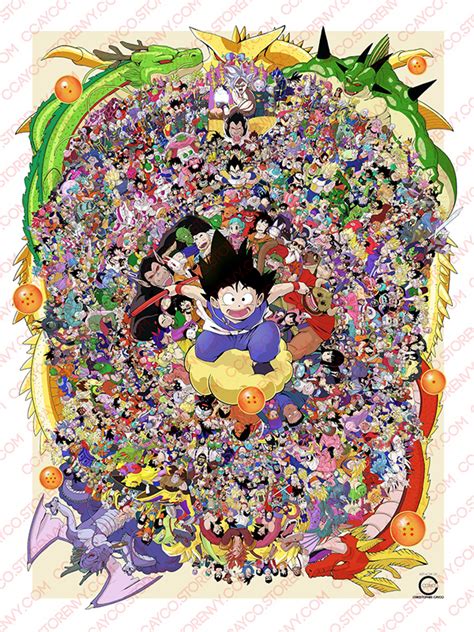 Ilustrador Cria Arte Com Todos Os Personagens De Dragon Ball Arkade