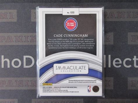 2021 IMMACULATE 活塞狀元 CADE CUNNINGHAM 限量49張紅版火熱 熊 Yahoo奇摩拍賣